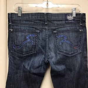 Rock & Republic “Jaguar” jeans w/ crystal details